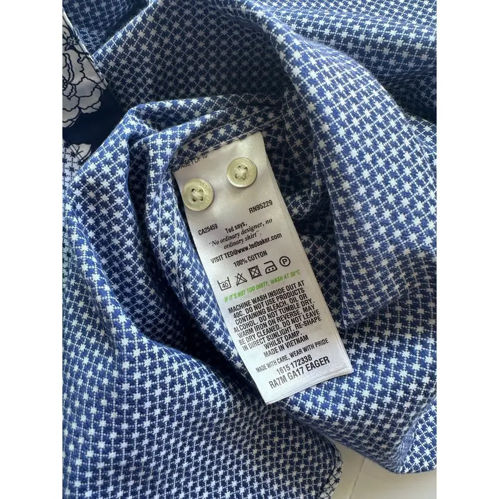 Ted Baker Endurance Long Sleeve Button Down Shirt- Size 17 32/33